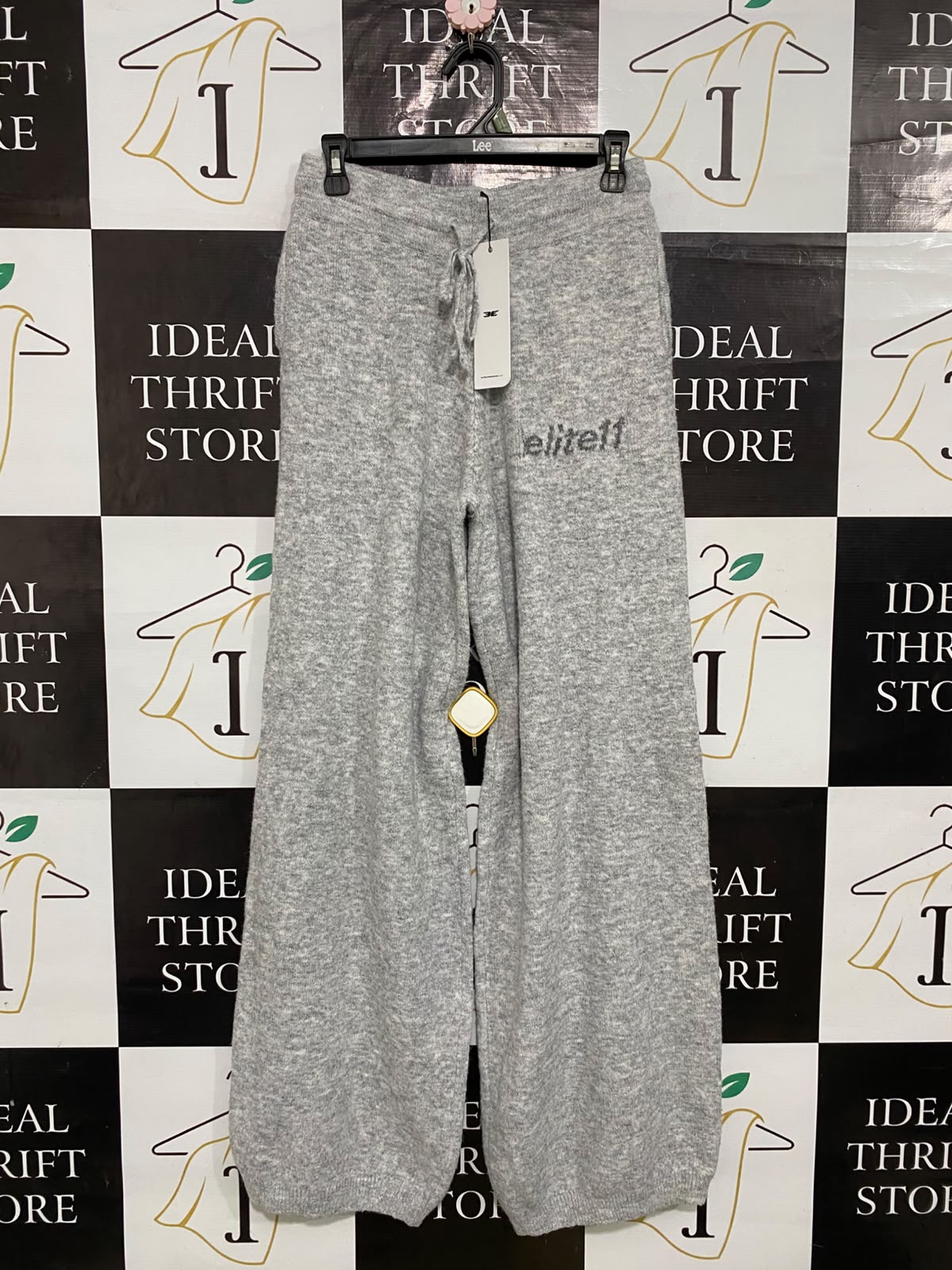 ELITE ELEVEN |XS| WAIST 28| A59| GREY EMBROIDERED BRANDED-WAIST TECHNICAL UTILITY JOGGERS