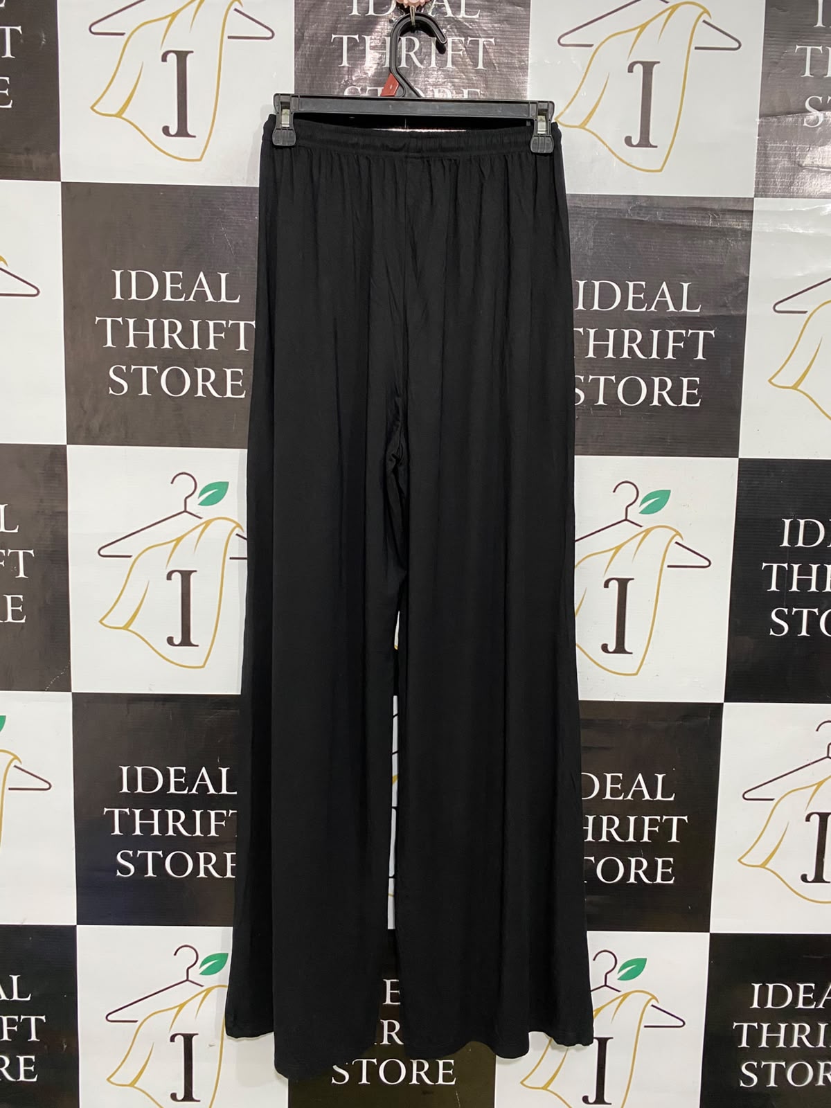 DHARMA BUMS |S| WAIST 26| A59| BLACK DRAWSTRING-WAIST TECHNICAL UTILITY WIDE-LEG PANTS