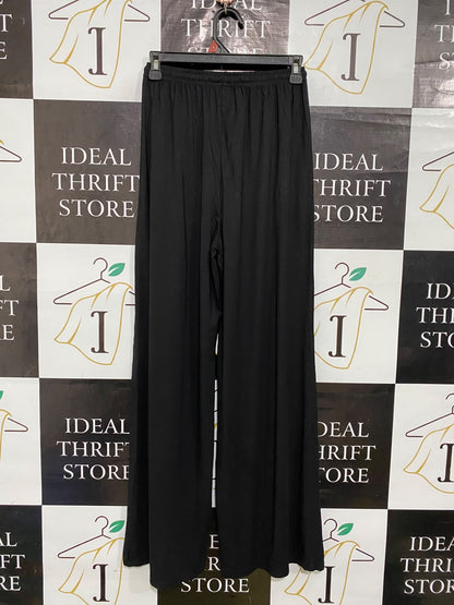 DHARMA BUMS |S| WAIST 26| A59| BLACK DRAWSTRING-WAIST TECHNICAL UTILITY WIDE-LEG PANTS