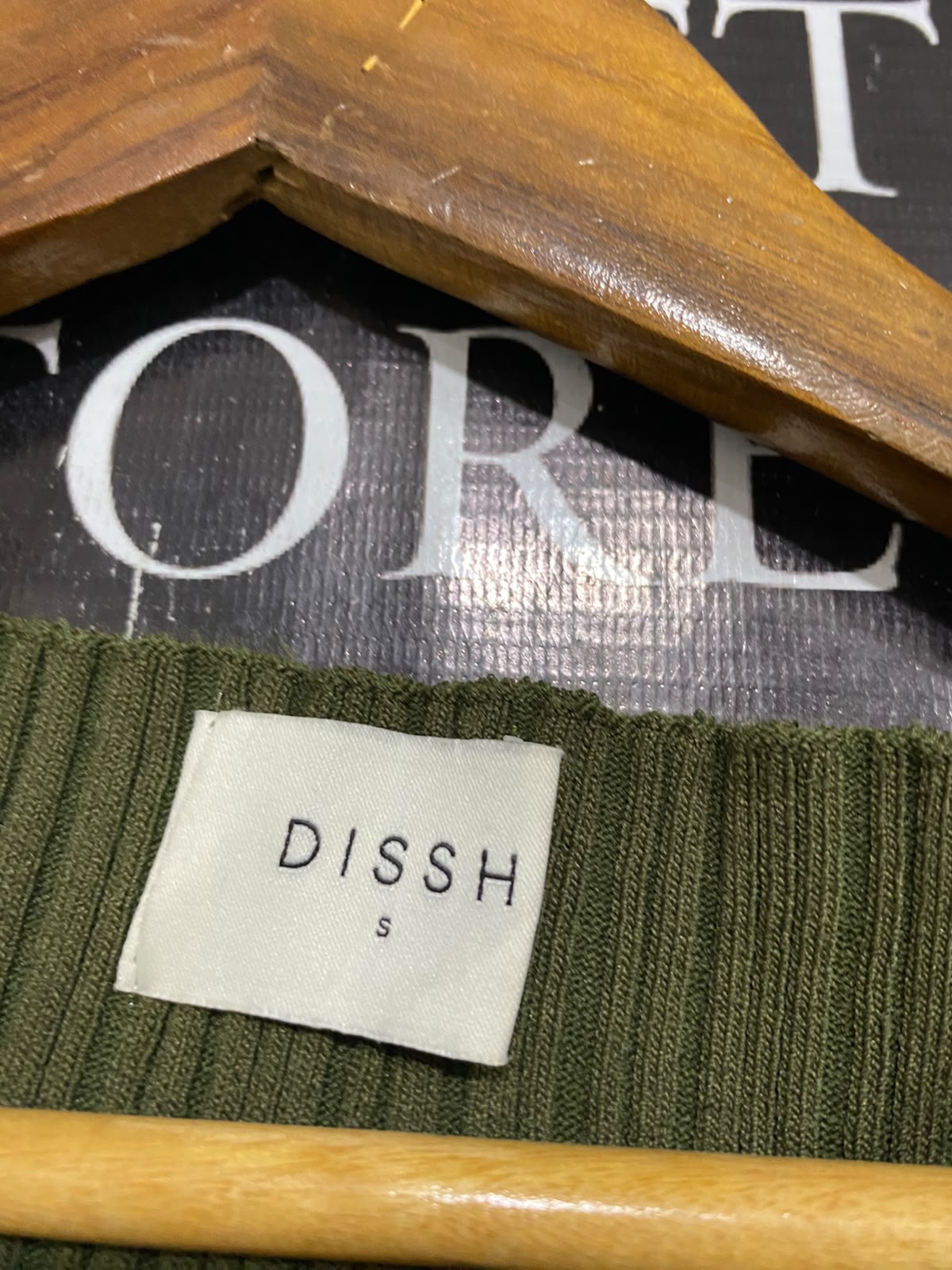 DISSH |S| BUST 11| A59| OLIVE GREEN RIBBED TECHNICAL UTILITY MAXI DRESS