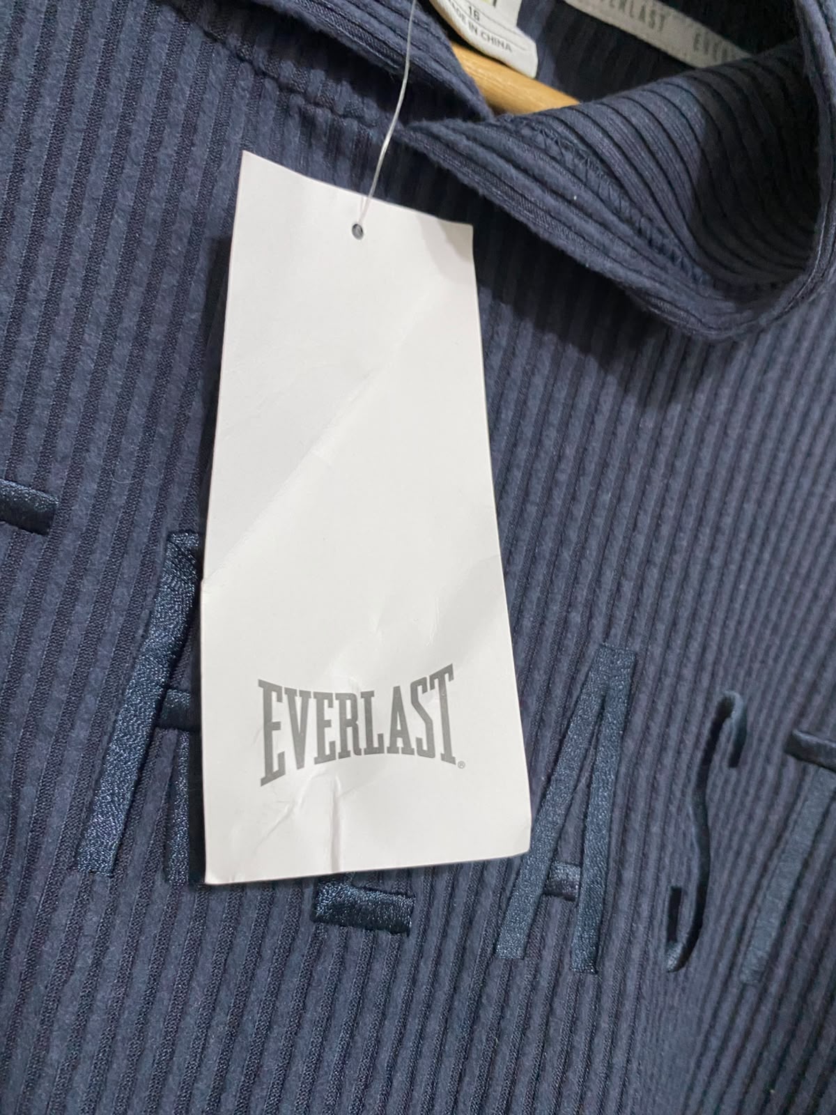 EVERLAST |L| BUST 23| A59| BLUE RIBBED HOODED TECHNICAL UTILITY SWEATSHIRT