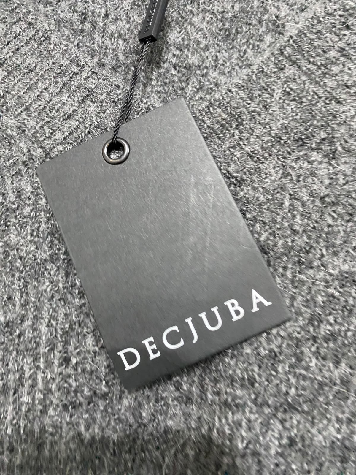 DECJUBA |L| BUST 23| A59| CHARCOAL GREY V-NECK TECHNICAL UTILITY OVERSIZED SWEATER