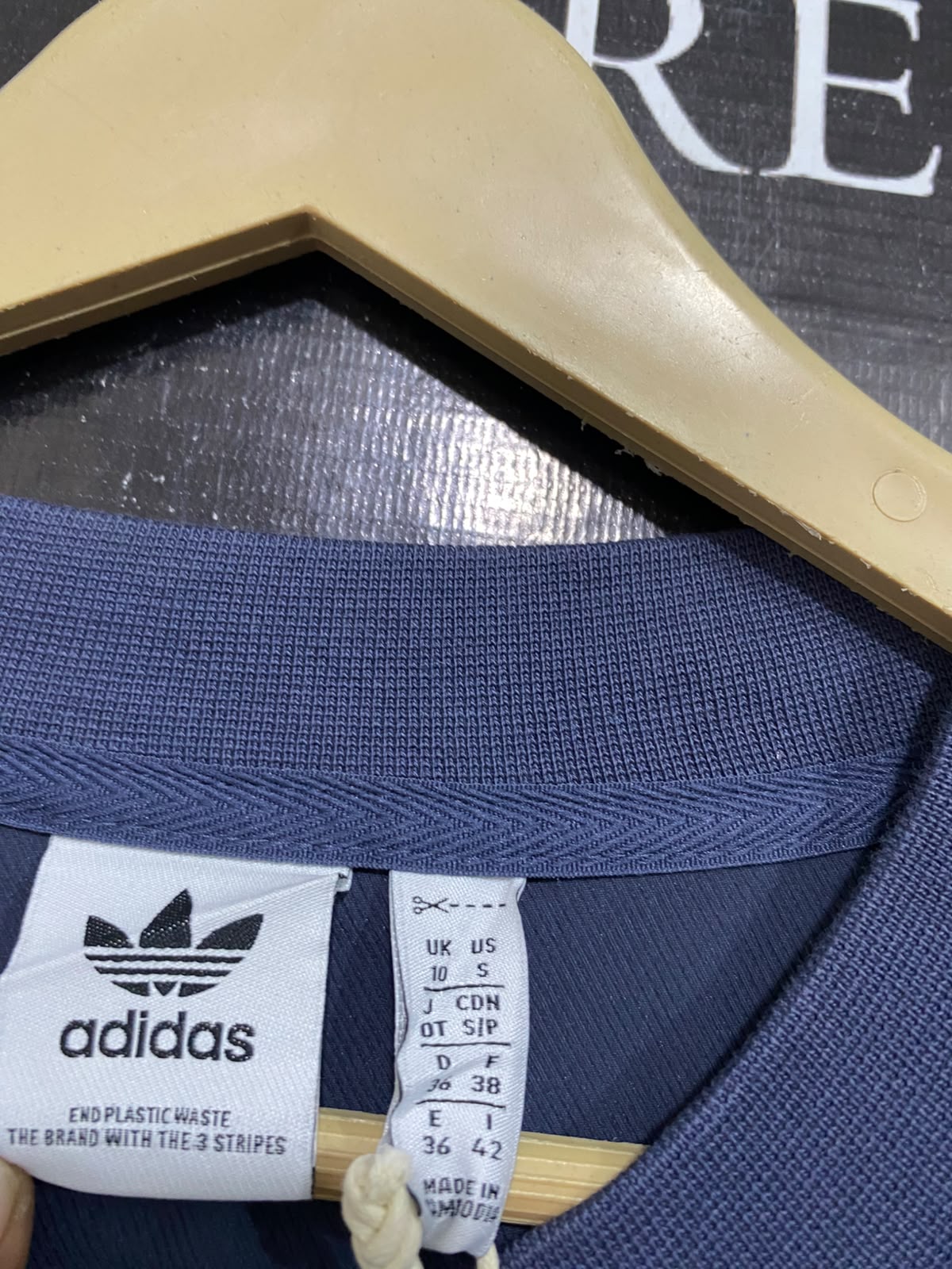 ADIDAS |S| BUST 25| A59| SLATE BLUE CREWNECK TECHNICAL UTILITY SWEATSHIRT DRESS