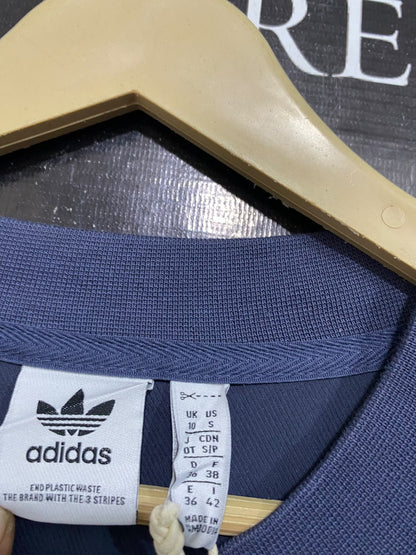 ADIDAS |S| BUST 25| A59| SLATE BLUE CREWNECK TECHNICAL UTILITY SWEATSHIRT DRESS