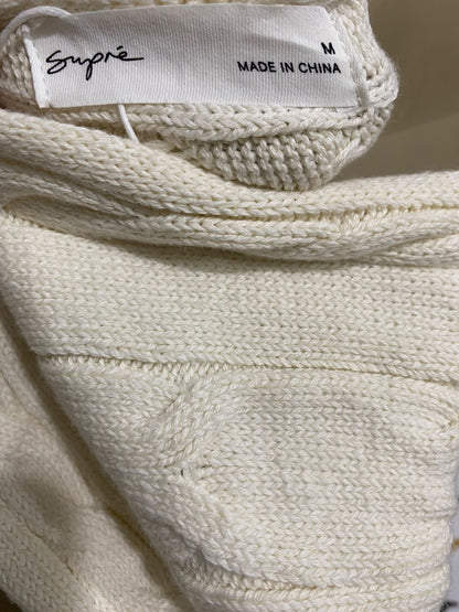 SUPRE |M| BUST 17| A58| OFF-WHITE CABLE-KNIT TECHNICAL UTILITY HALTER TOP