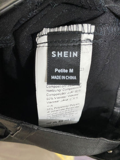 SHEIN |M| WAIST 24| A58| BLACK FAUX LEATHER HIGH-WAISTED TECHNICAL UTILITY PANTS