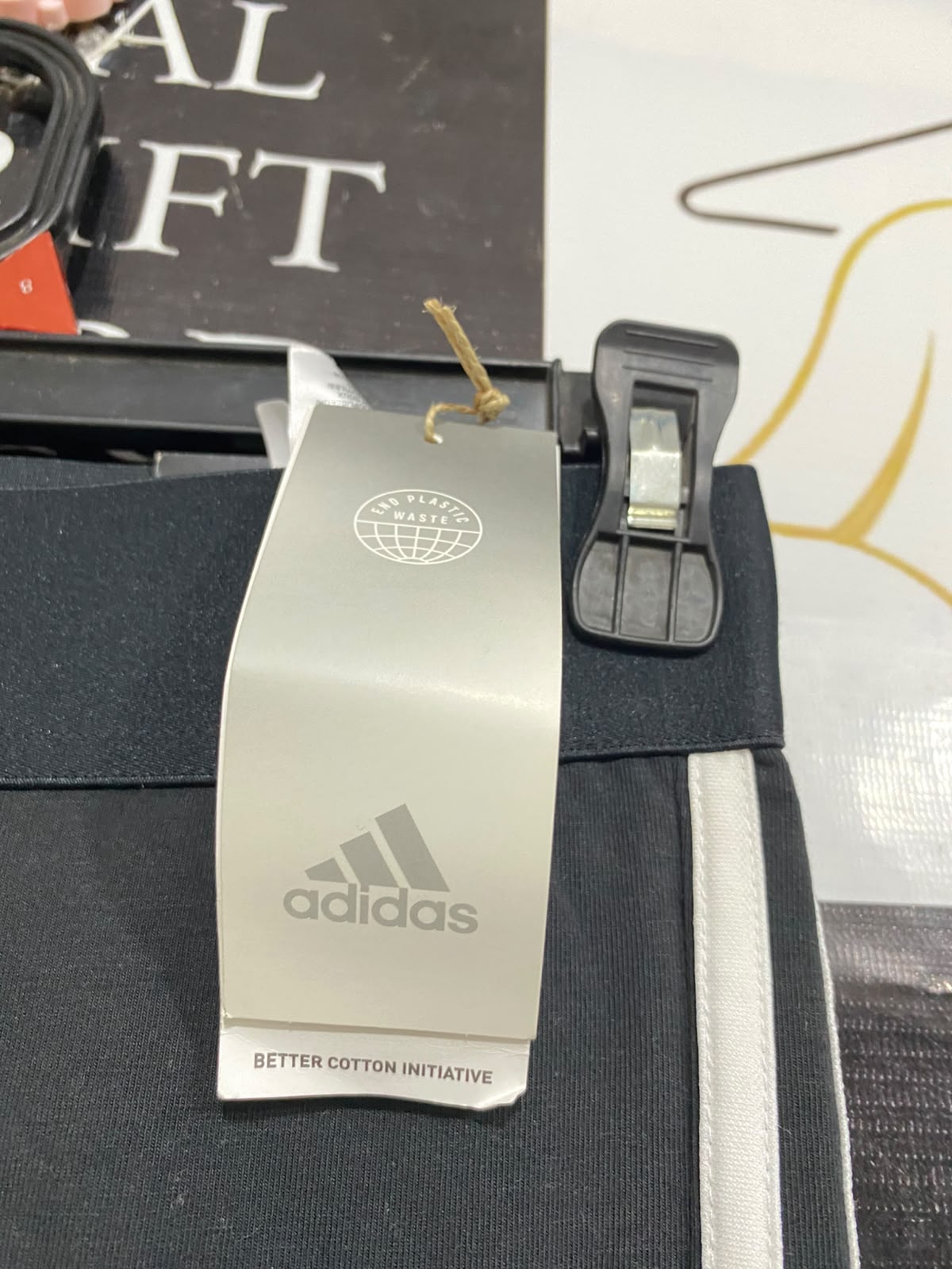 ADIDAS |S| WAIST 26| A58| BLACK & WHITE 3-STRIPE TECHNICAL UTILITY LEGGINGS