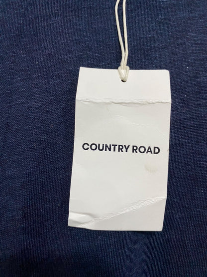 COUNTRY ROAD |S| BUST 19| A58| NAVY BLUE CREWNECK TECHNICAL UTILITY LONG-SLEEVE TOP