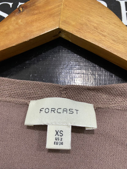 FORCAST |XS| BUST 18| A58| MAUVE V-NECK BUTTON-FRONT TECHNICAL UTILITY CARDIGAN