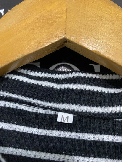 |M| A58| BLACK & WHITE STRIPED BUTTON-DOWN SHIRT AND SHORTS TECHNICAL UTILITY SET