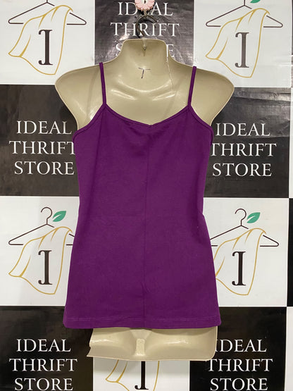 SES |S| BUST 16| A58| PURPLE SPAGHETTI-STRAP TECHNICAL UTILITY CAMI TOP