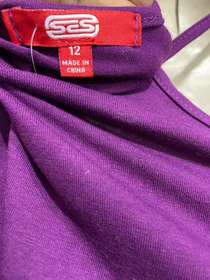 SES |S| BUST 16| A58| PURPLE SPAGHETTI-STRAP TECHNICAL UTILITY CAMI TOP