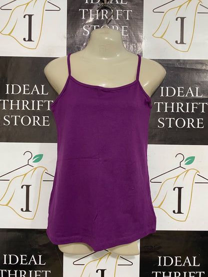 SES |S| BUST 16| A58| PURPLE SPAGHETTI-STRAP TECHNICAL UTILITY CAMI TOP