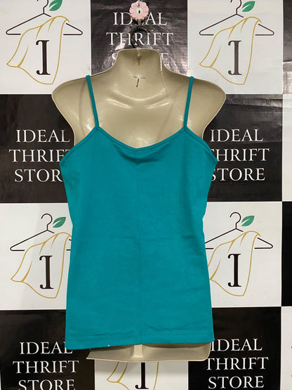 SES |M| BUST 18| A58| TEAL SPAGHETTI-STRAP TECHNICAL UTILITY CAMI TOP