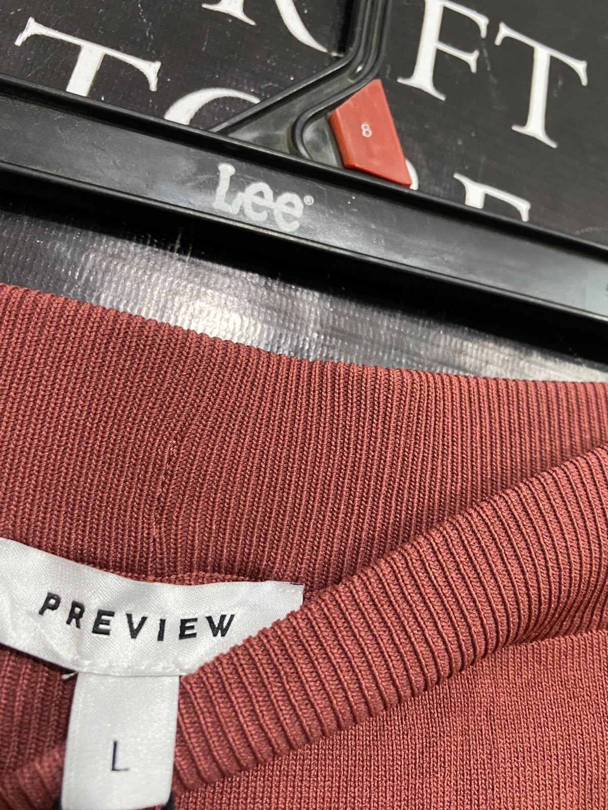 PREVIEW |L| WAIST 32| A58| RUST-ROSE WIDE-LEG KNIT TECHNICAL UTILITY TROUSERS