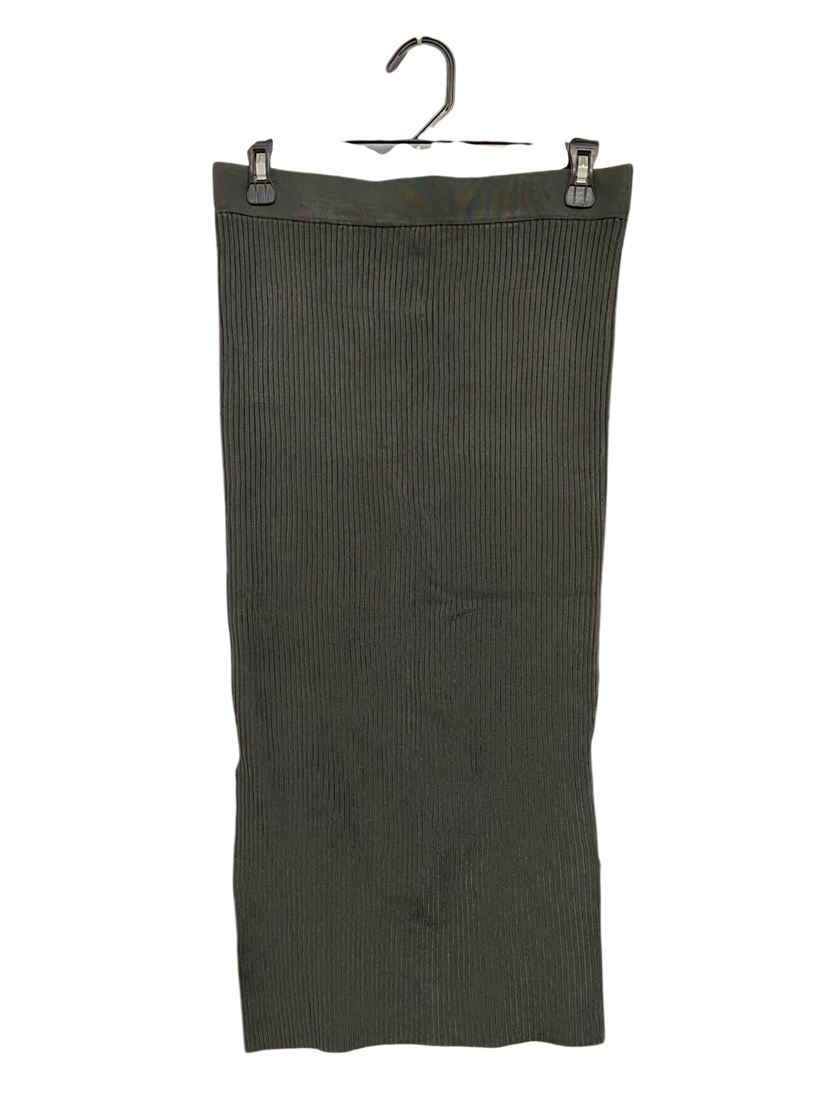 WITCHERY |M| WAIST 28| A59| OLIVE GREEN RIBBED TECHNICAL UTILITY MIDI SKIRT
