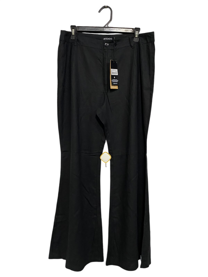AFENDS |XL| WAIST 34| A59|BLACK STRUCTURED FLARED TECHNICAL UTILITY PANTS
