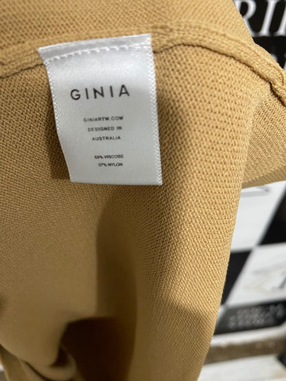 GINIA |S| BUST 15| A60| LIME & CAMEL COLORBLOCK CUTOUT TECHNICAL UTILITY MAXI DRESS