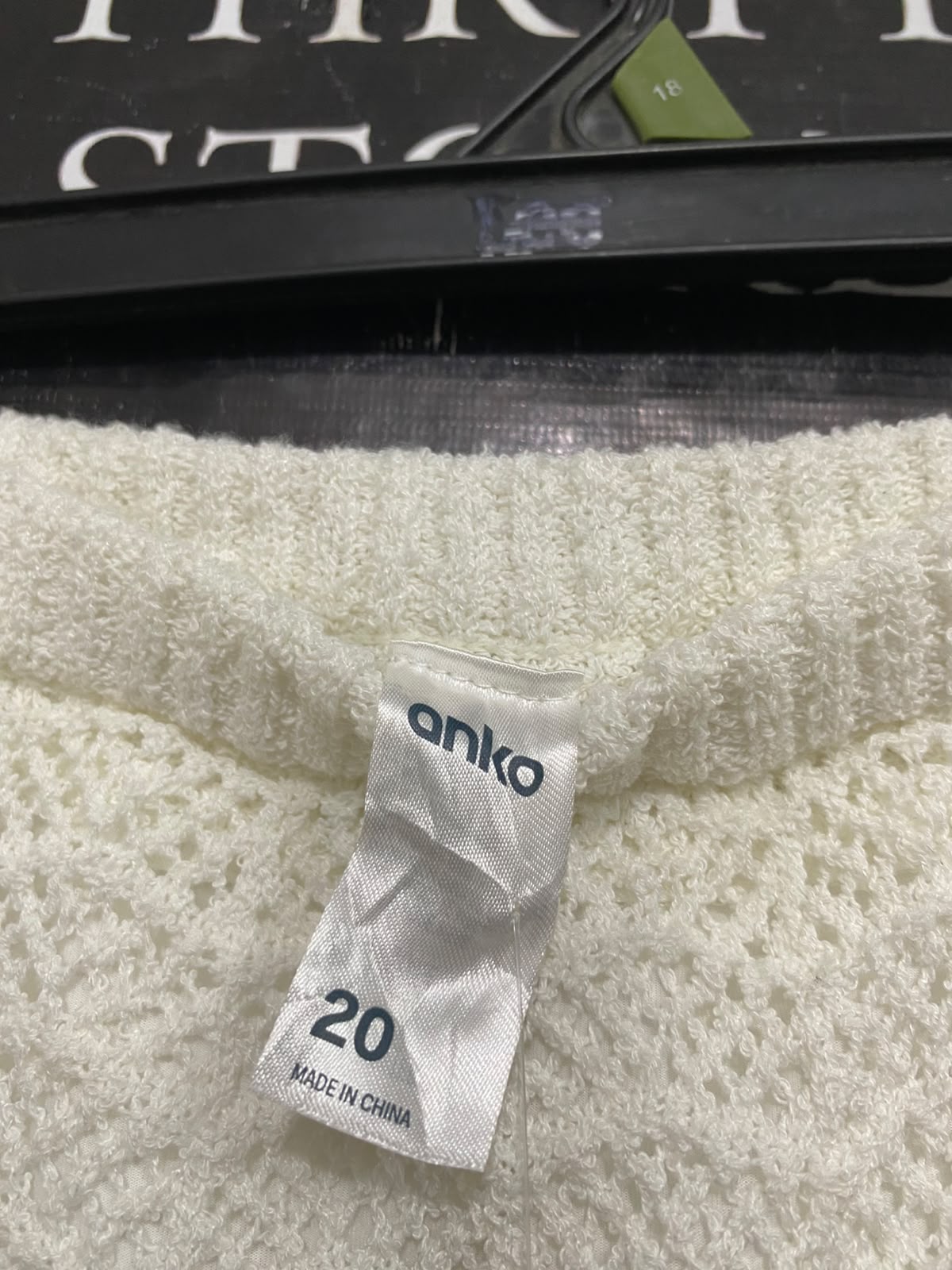 ANKO |XL| WAIST 34| A60| OFF-WHITE OPEN-WORK KNIT TECHNICAL UTILITY MAXI SKIRT