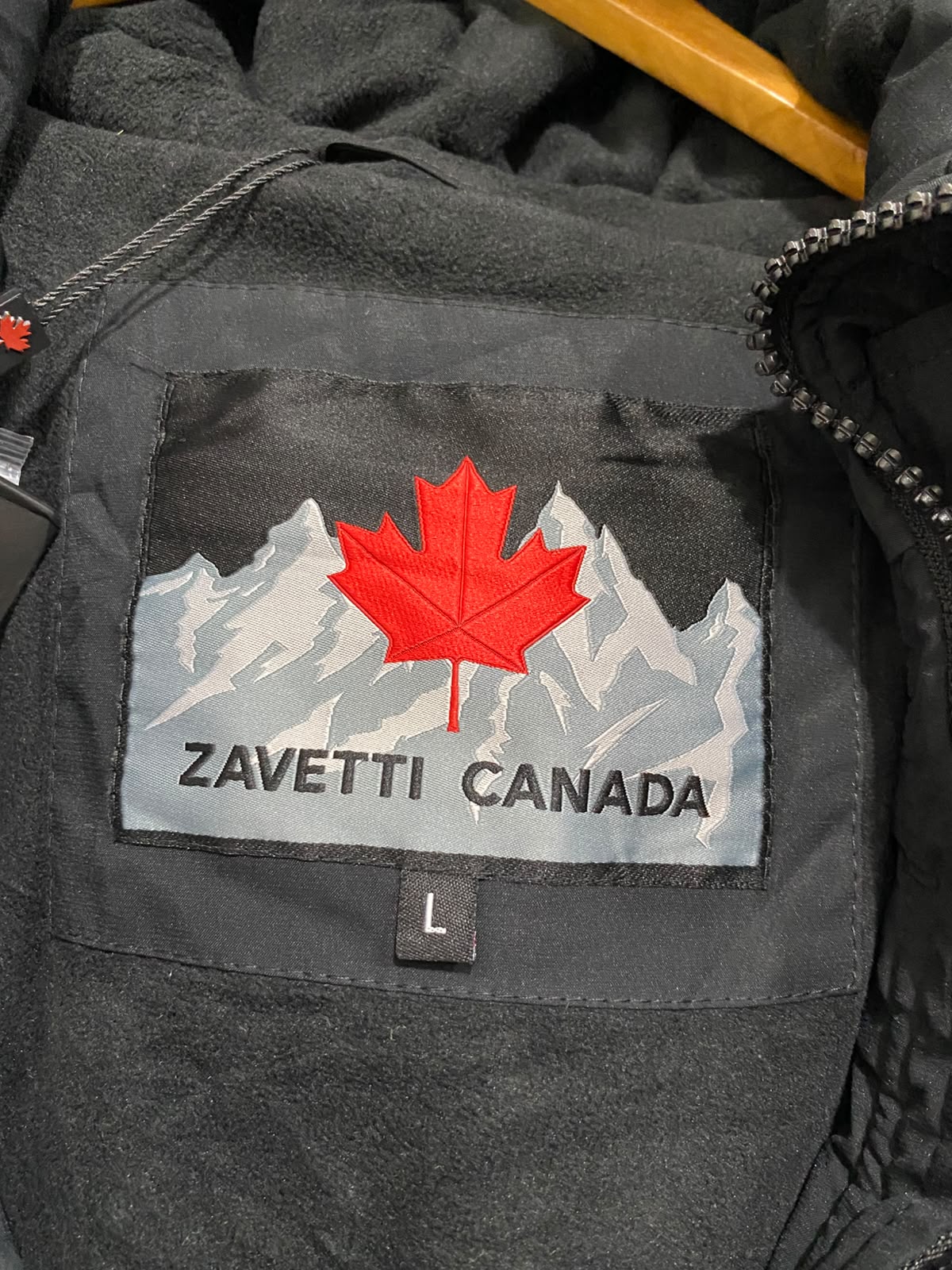 ZAVETTI CANADA |L| BUST 23| A60| BLACK GLOSSY PUFFER JACKET WITH FAUX-FUR HOOD TECHNICAL UTILITY PARKA