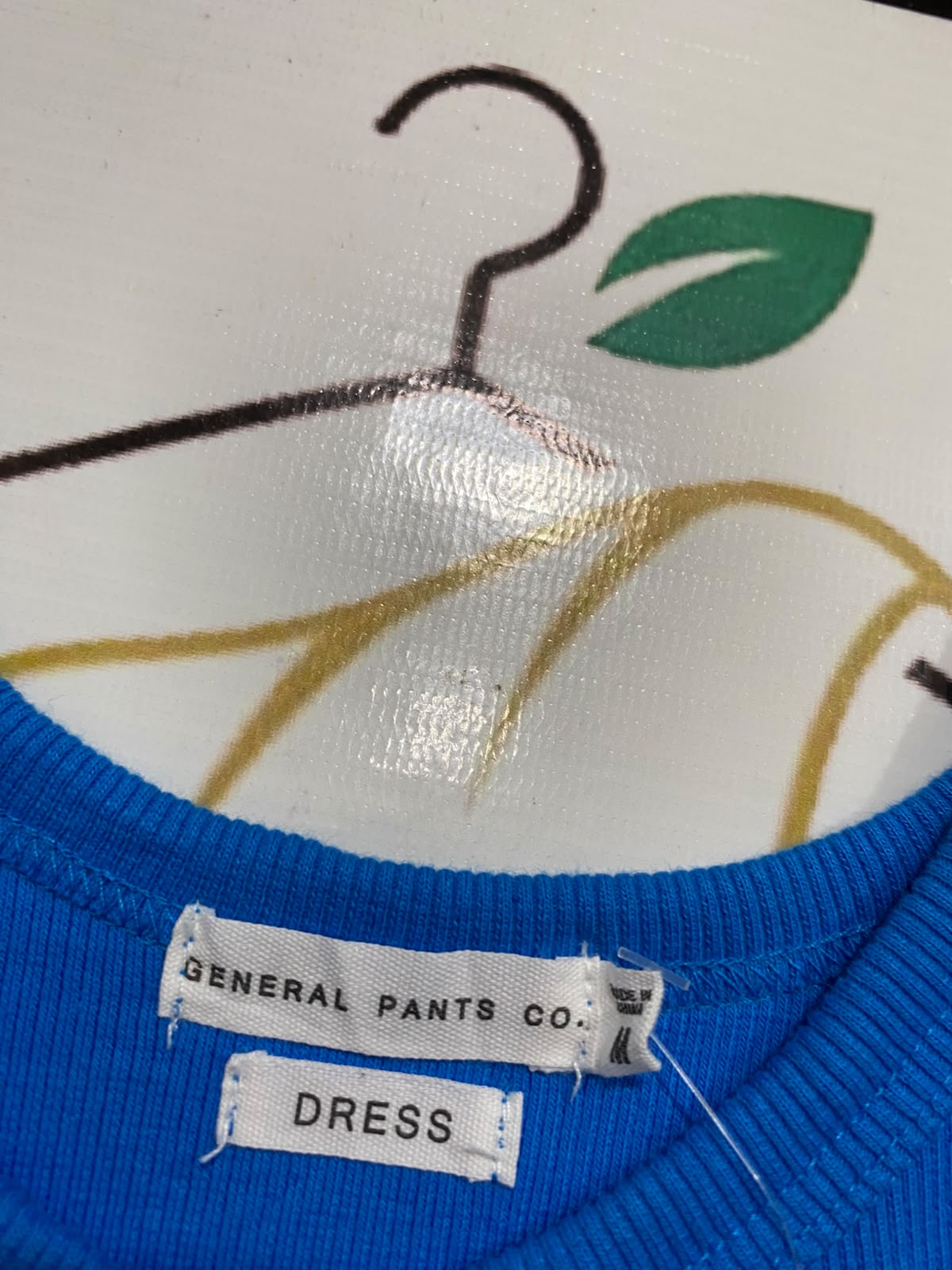 GENERAL PANTS CO |M| BUST 13| A60| BLUE RIBBED TANK MINI DRESS TECHNICAL UTILITY DRESS