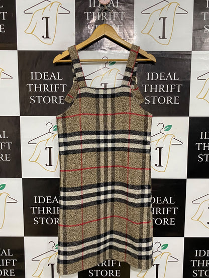 MEI YI GE |M| BUST 18| A60| TARTAN PLAID O-RING STRAP TECHNICAL UTILITY PINAFORE DRESS