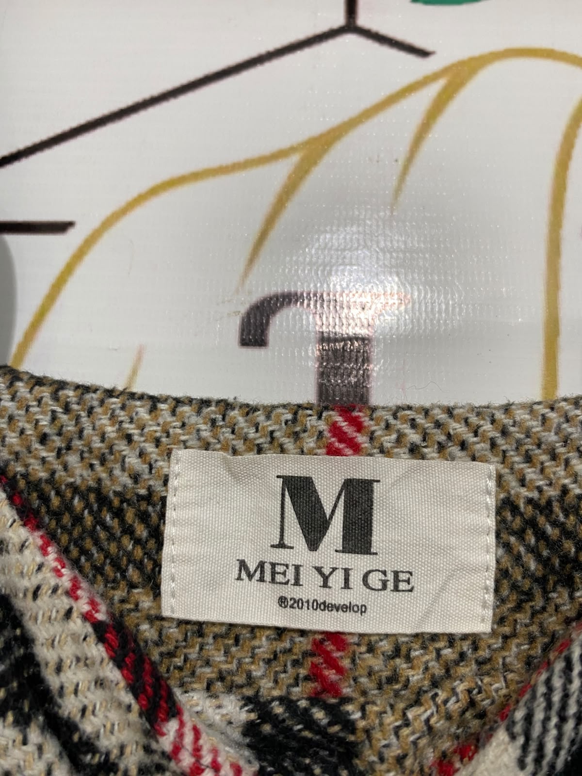 MEI YI GE |M| BUST 18| A60| TARTAN PLAID O-RING STRAP TECHNICAL UTILITY PINAFORE DRESS