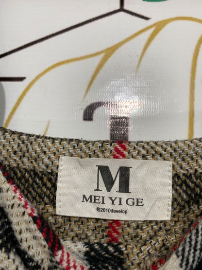 MEI YI GE |M| BUST 18| A60| TARTAN PLAID O-RING STRAP TECHNICAL UTILITY PINAFORE DRESS