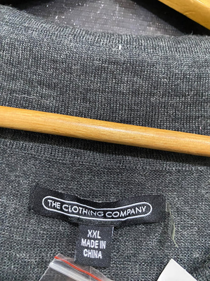 THE CLOTHING COPANY |XL| BUST 24| A60| CHARCOAL HOODED BUTTON-FRONT TECHNICAL UTILITY CARDIGAN