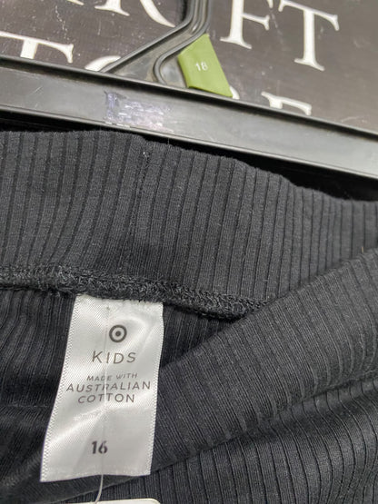 TARGET ACTIVE |XS| WAIST 26| A59|BLACK RIBBED FLARED TECHNICAL UTILITY PANTS
