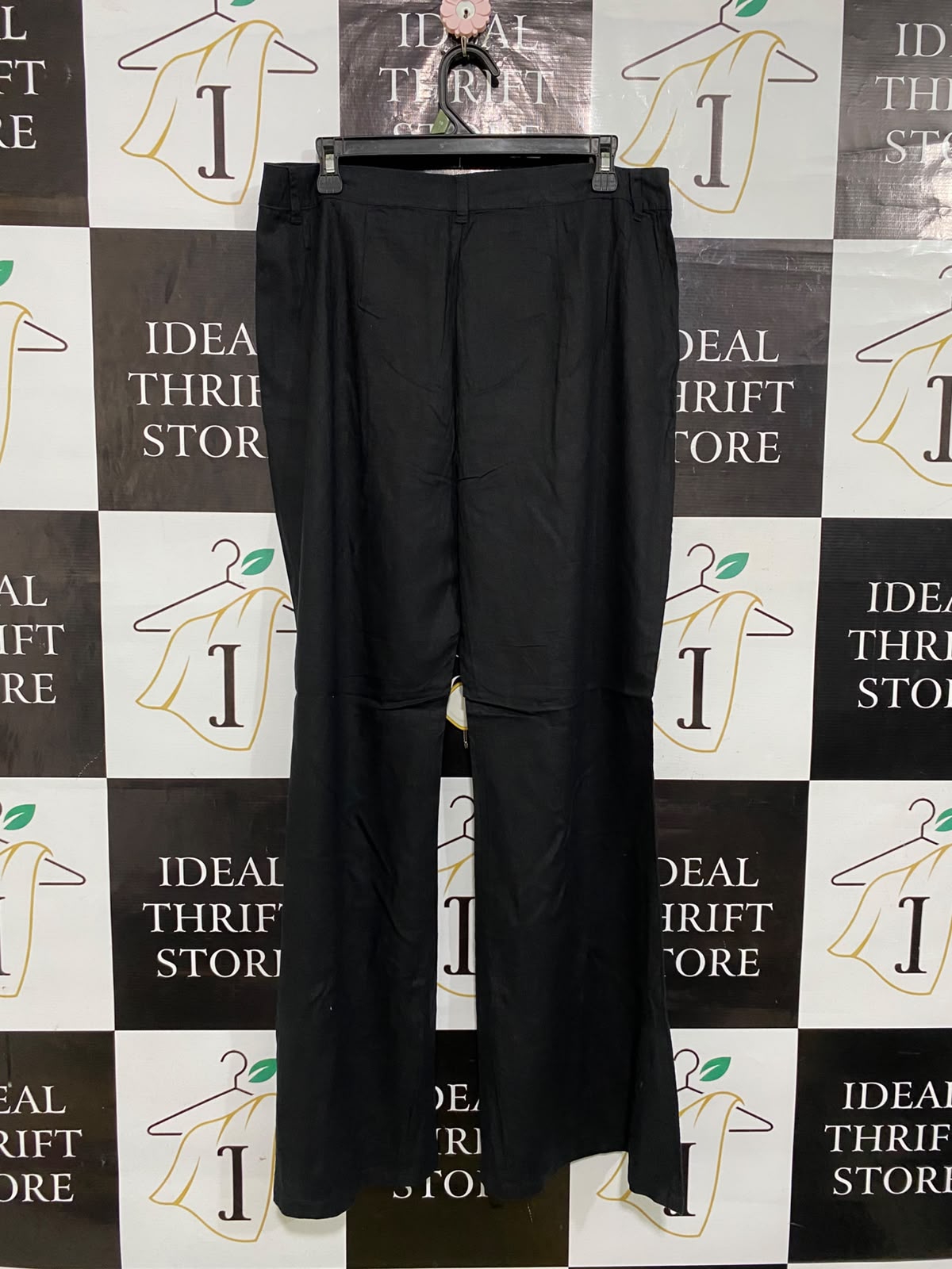 AFENDS |XL| WAIST 34| A59|BLACK STRUCTURED FLARED TECHNICAL UTILITY PANTS