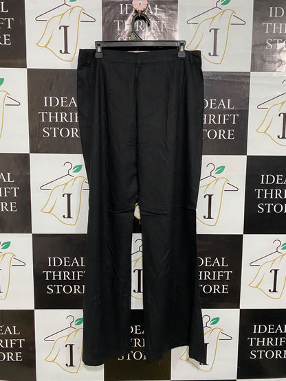 AFENDS |XL| WAIST 34| A59|BLACK STRUCTURED FLARED TECHNICAL UTILITY PANTS