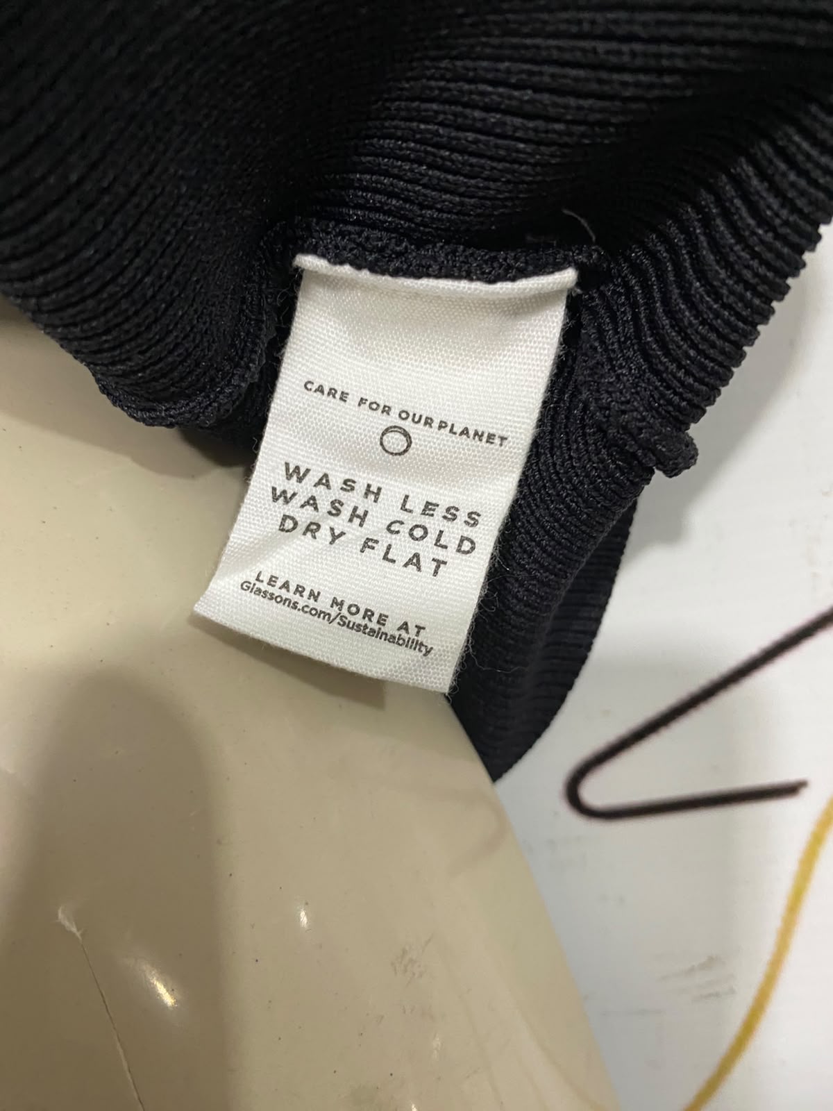 GLASSONS |S| BUST 15| A59| BLACK STRAPLESS FRONT-SPLIT RIBBED TECHNICAL UTILITY TUBE TOP