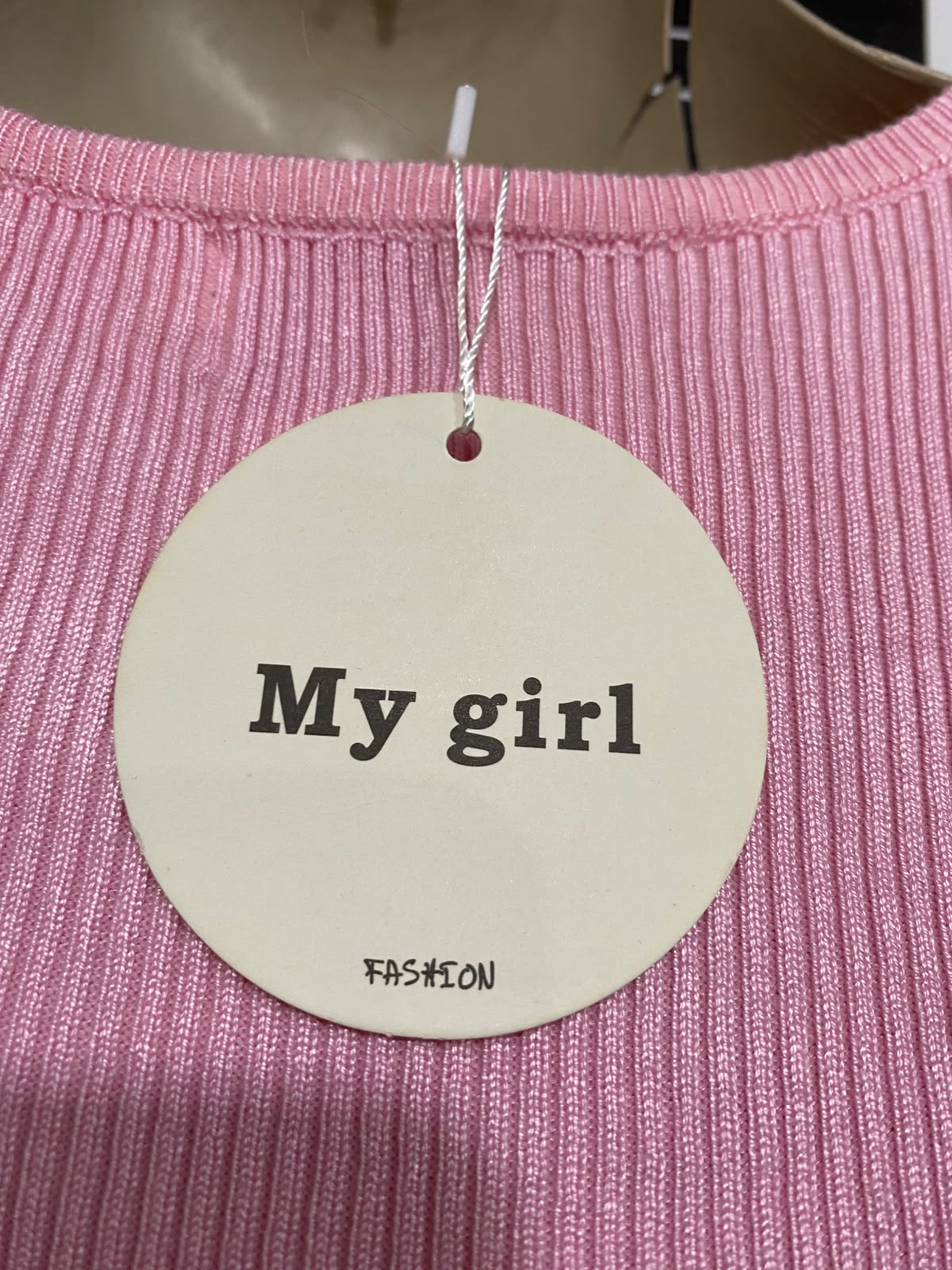 MY GIRL |S| BUST 15| A59| PASTEL PINK CUTOUT LONG-SLEEVE RIBBED TECHNICAL UTILITY MIDI DRESS