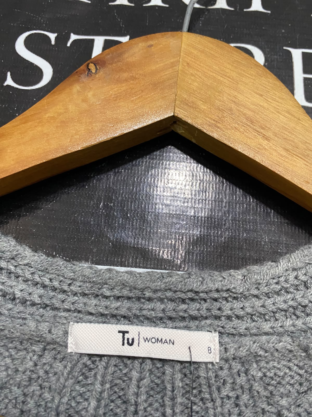 TU WOMAN |S| BUST 22| A59| GREY CABLE-KNIT OPEN-FRONT TECHNICAL UTILITY LONG CARDIGAN