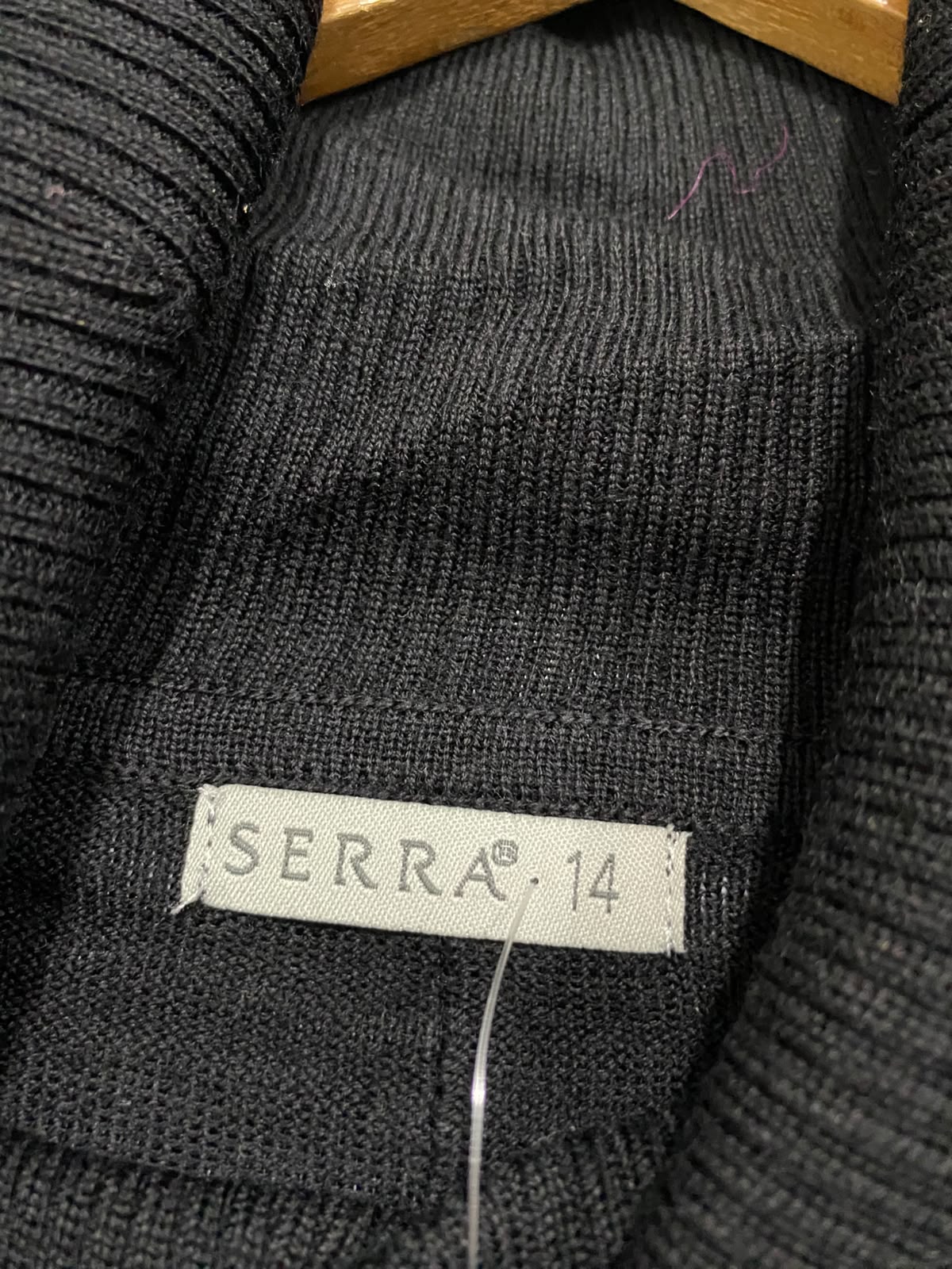 SERRA |L| BUST 27| A59| BLACK COWL-NECK LONG-SLEEVE TECHNICAL UTILITY TUNIC DRESS