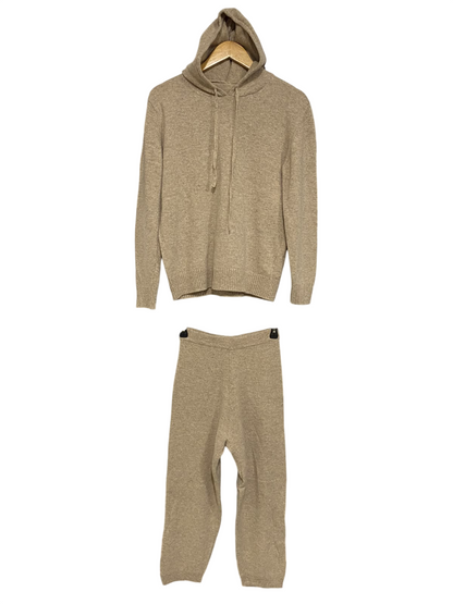 FFAN |S| A60| BEIGE KNIT HOODIE AND PANTS TECHNICAL UTILITY LOUNGE SET