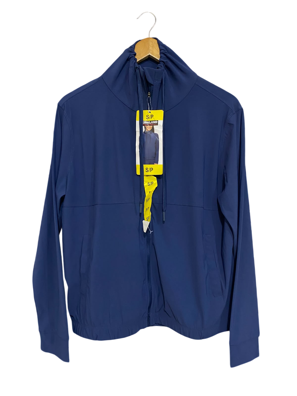 KIRKLAND |S| BUST 22| A60| BLUE STAND-COLLAR ZIP-UP TECHNICAL UTILITY JACKET