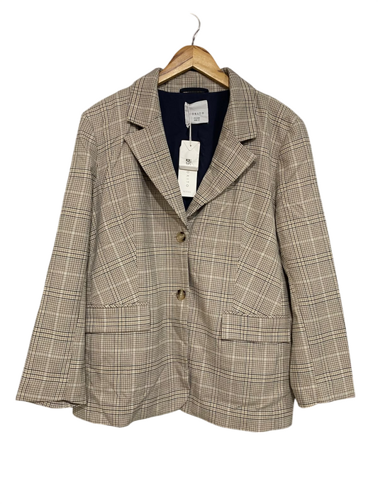 TOKITO |L| BUST 22| A60| PLAID TAILORED TECHNICAL UTILITY BLAZER