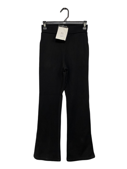LIAN YI |XS| WAIST 24| A60| BLACK HIGH-WAISTED FLARED TECHNICAL UTILITY PANTS