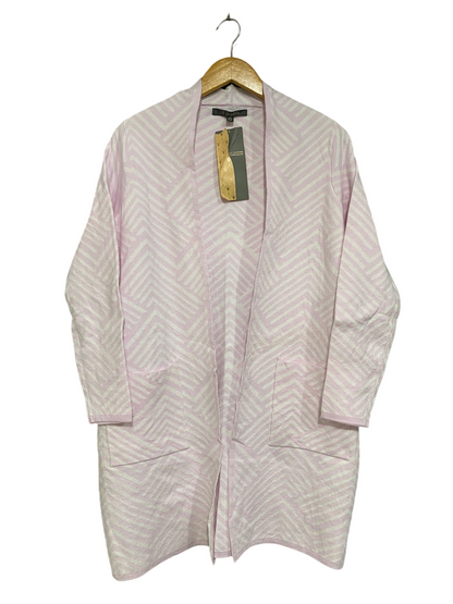 LIZ JORDAN |XS| BUST 21| A61| GEOMETRIC PATTERNED TECHNICAL UTILITY LONG CARDIGAN