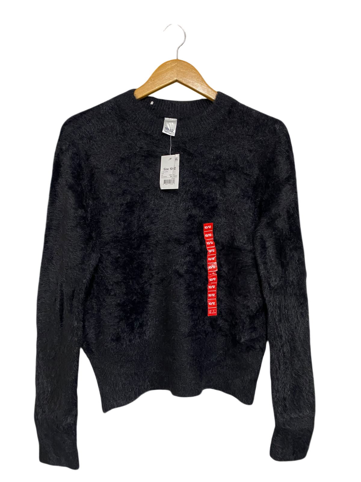 ANKO |M| BUST 19| A61| BLACK FLUFFY TEXTURED TECHNICAL UTILITY SWEATER