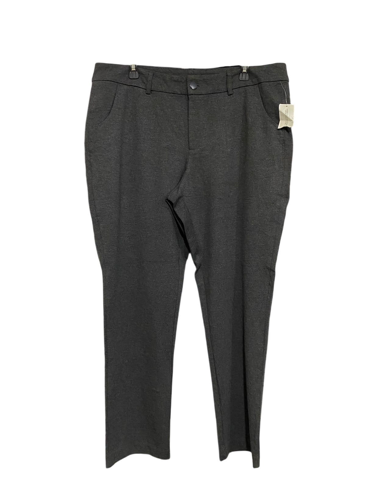 SIGNATURES SLIMMING |XXL| WAIST 38| A61| CHARCOAL GREY TAILORED TECHNICAL UTILITY TROUSERS