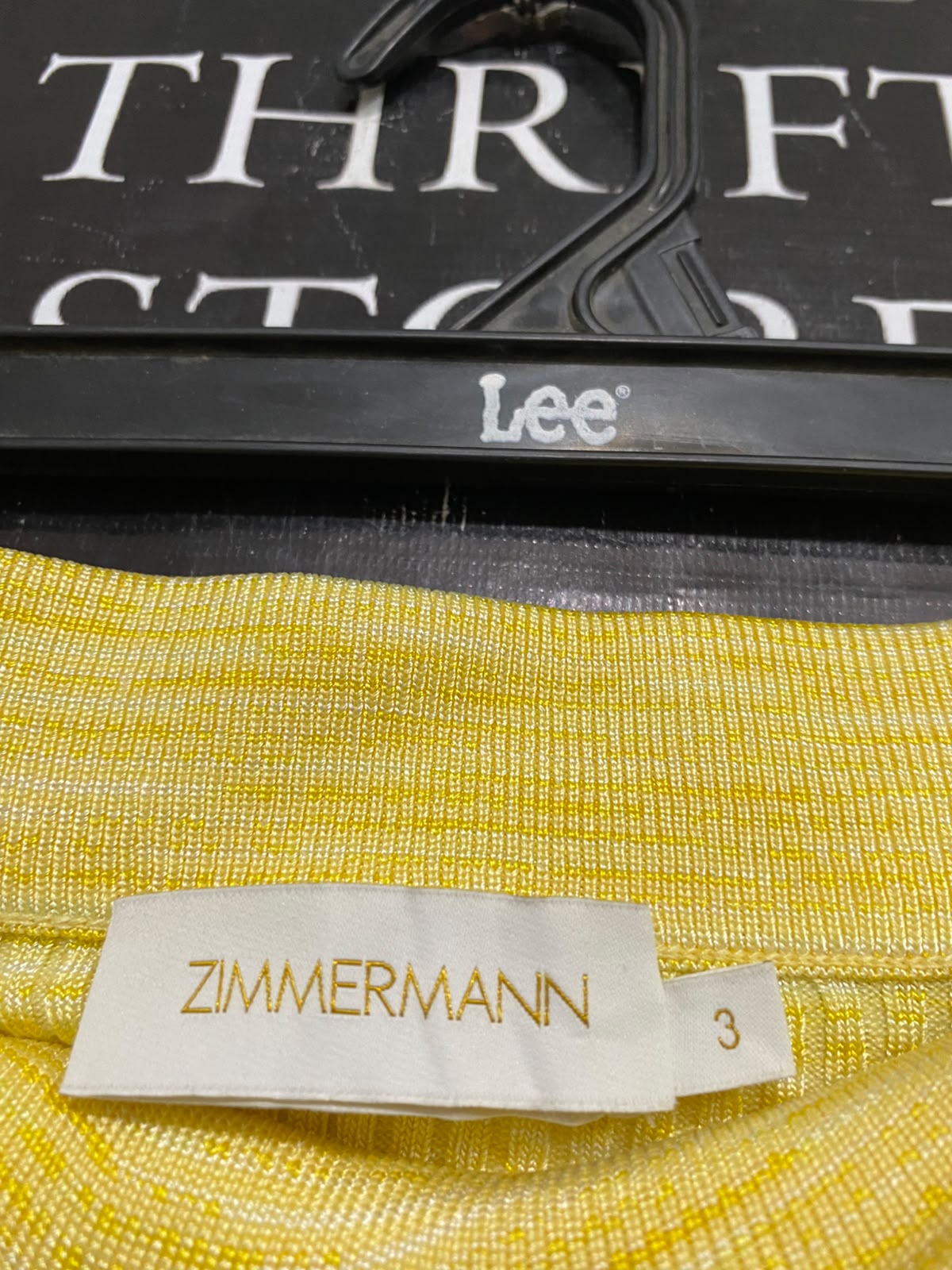 ZIMMERMANN |L| WAIST 30| A61| YELLOW MARLED RIBBED TECHNICAL UTILITY MIDI SKIRT
