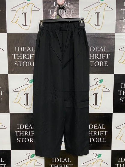 SHEIN |M| WAIST 25| A61| BLACK HIGH-WAISTED ELASTIC-BAND TECHNICAL UTILITY TROUSERS