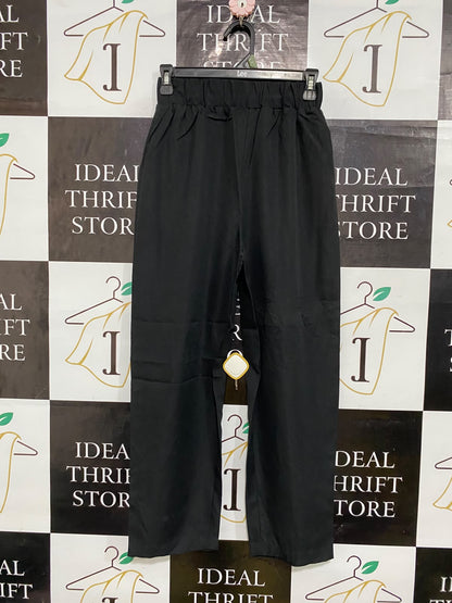 SHEIN |M| WAIST 25| A61| BLACK HIGH-WAISTED ELASTIC-BAND TECHNICAL UTILITY TROUSERS