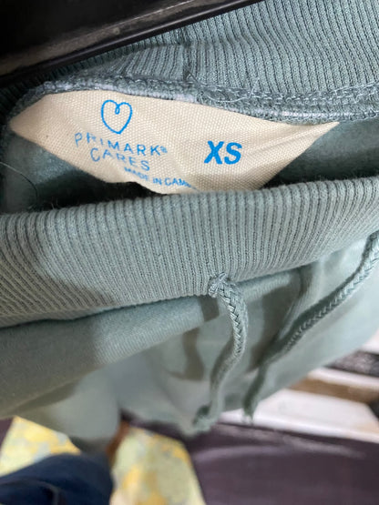 PRIMARK CARES |XS| WAIST 28| A61| SAGE GREEN DRAWSTRING TECHNICAL UTILITY JOGGERS