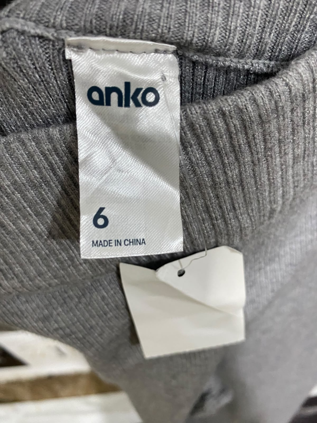 ANKO |S| WAIST 26| A61| GREY RIBBED WIDE-LEG TECHNICAL UTILITY TROUSERS