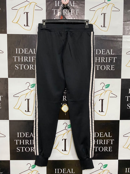 ADIDAS |M| WAIST 28| A61| BLACK THREE-STRIPE TECHNICAL UTILITY JOGGERS