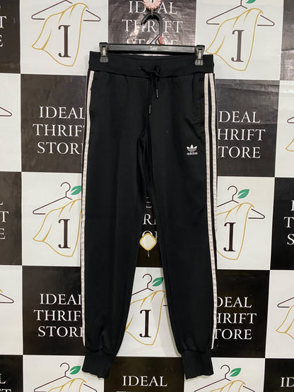 ADIDAS |M| WAIST 28| A61| BLACK THREE-STRIPE TECHNICAL UTILITY JOGGERS